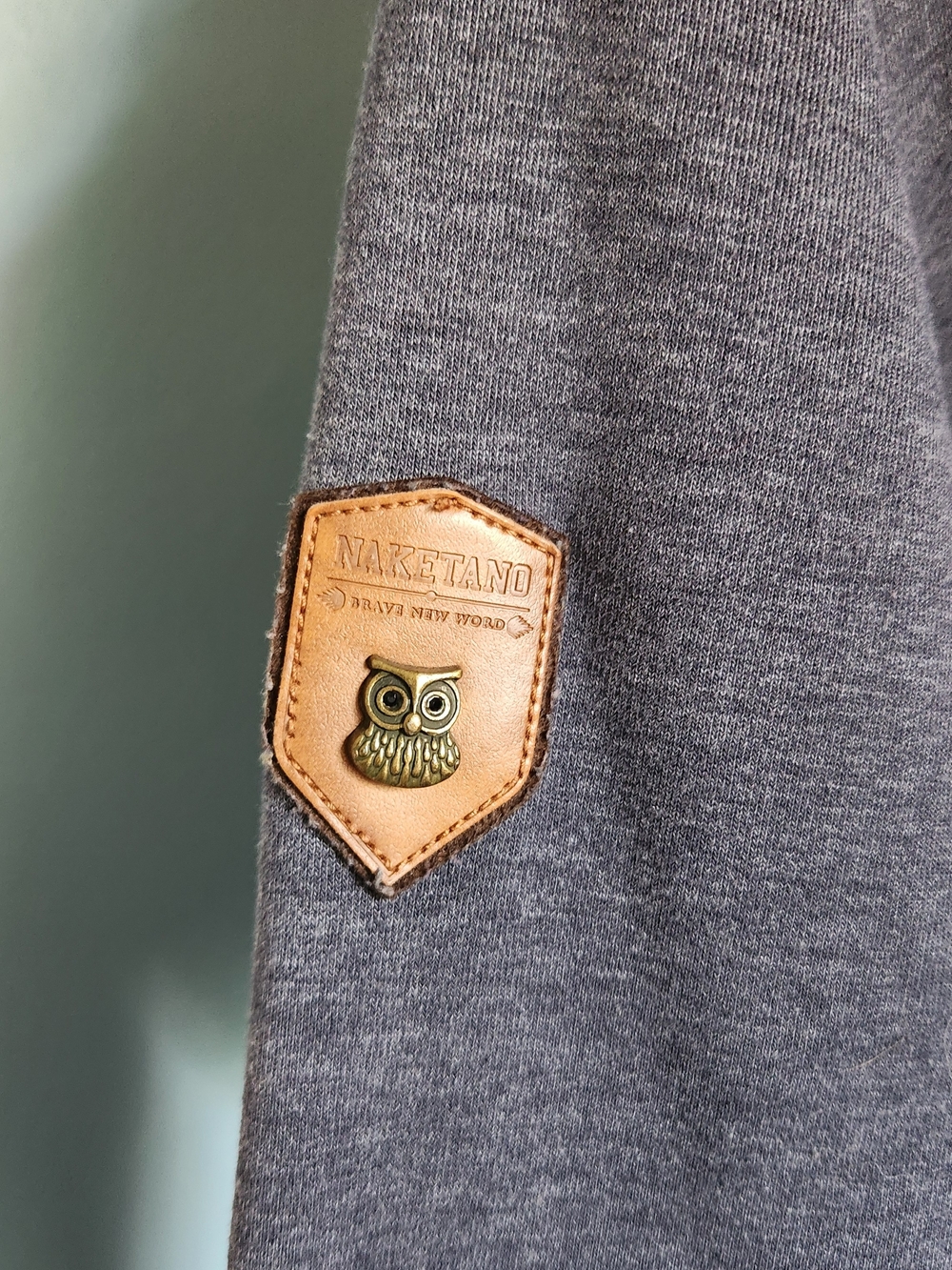 Naketano Heather Blue Cowl Neck Pullover Hoodie - Picture 4 of 5